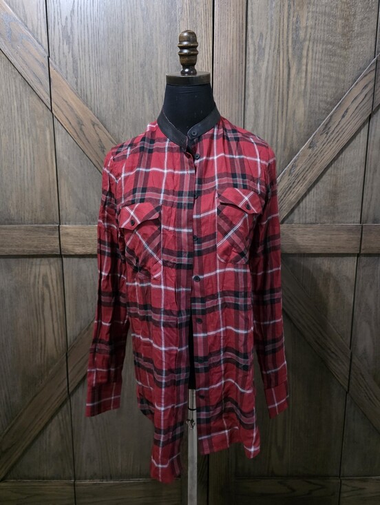Vince Tops - Vince Red Plaid Button-Down Shirt